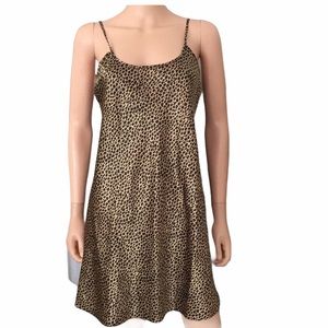 Vintage animal print soft silky slip dress